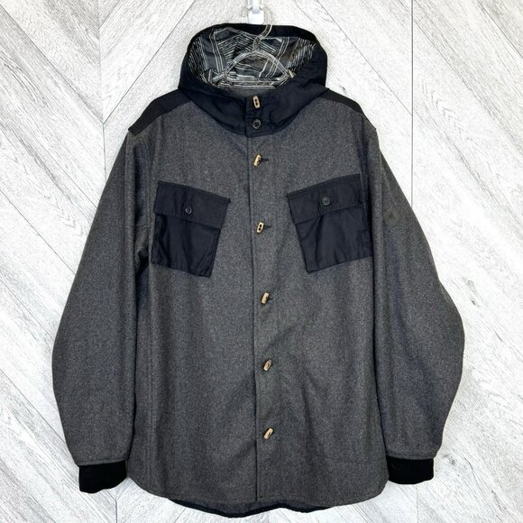 Burton Gannet Dryride Long Sleeve Woven Jacket Mens Size Large Dark Ash Heather - Picture 1 of 7